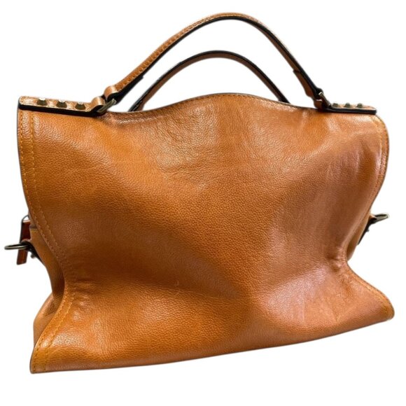 C & C California Leather Bag Satchel Crossbody Tote Bag British Tan - Picture 4 of 16